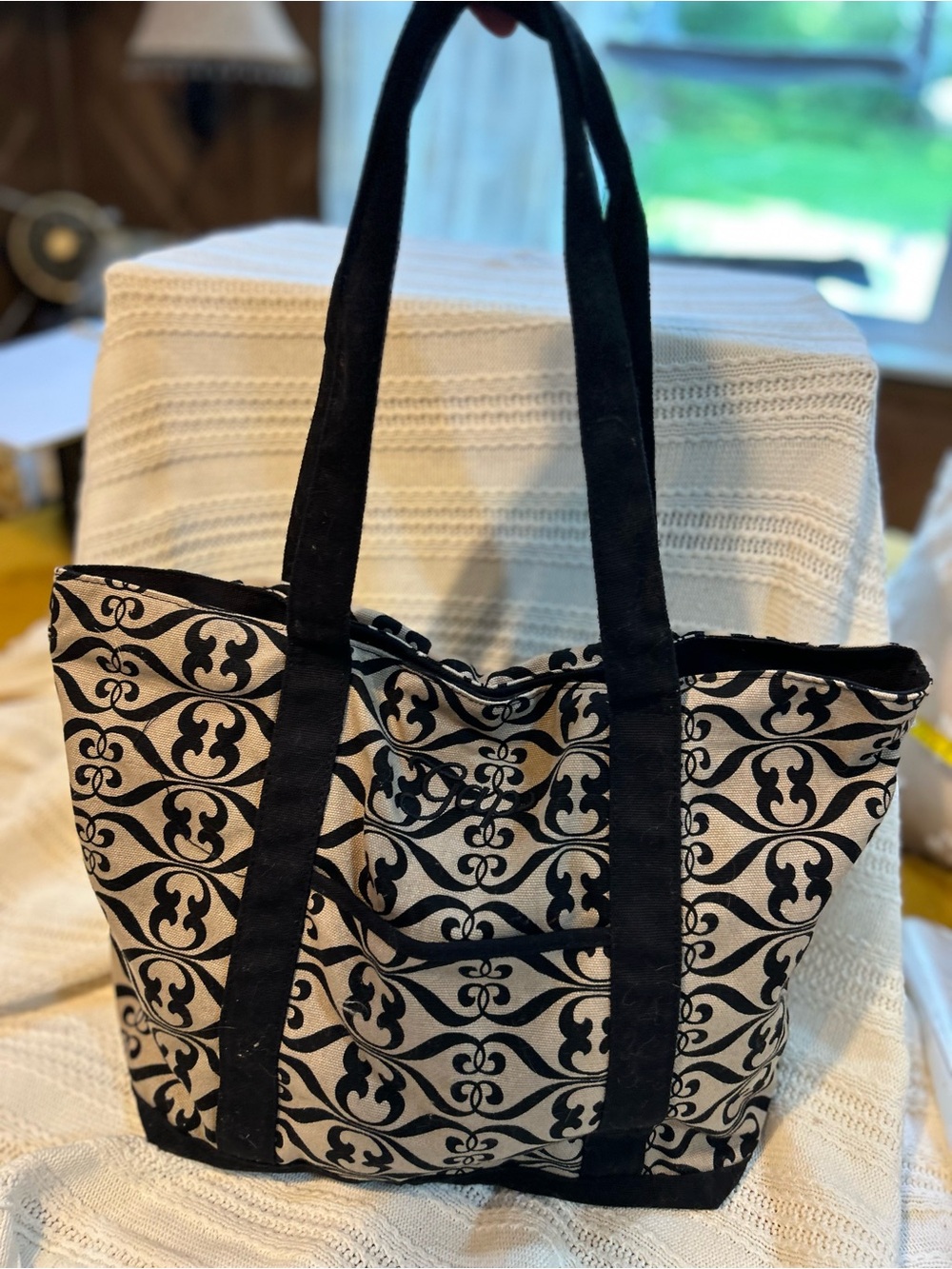 Authentic Vintage Gap Damask Canvas Tote Bag
